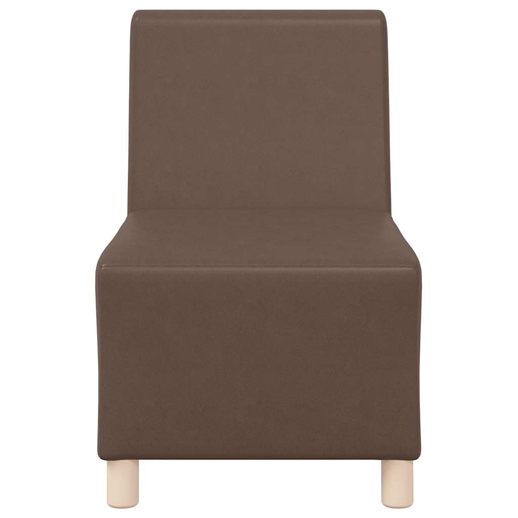 Sofa-Stuhl ohne Armlehnen Braun 55 cm Kunstleder