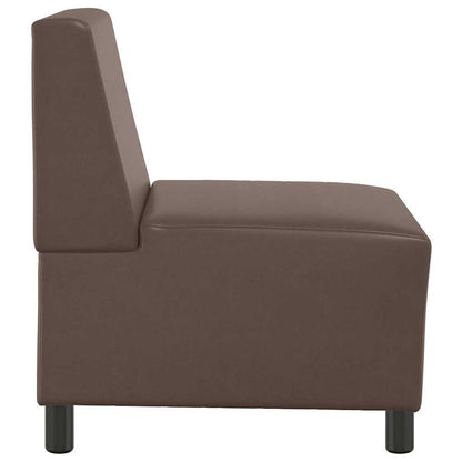 Modulares Sofa ohne Armlehnen Braun 55 cm Kunstleder