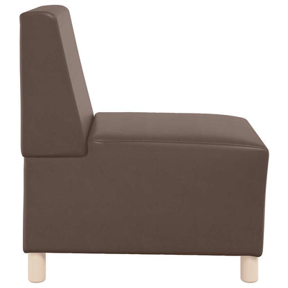 Sofa-Stuhl ohne Armlehnen Braun 55 cm Kunstleder