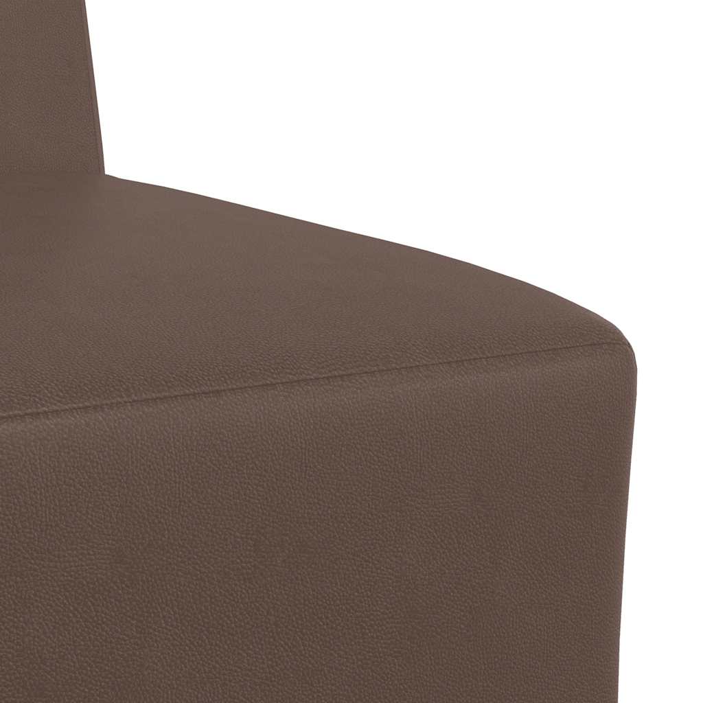 Sofa-Stuhl ohne Armlehnen Braun 55 cm Kunstleder