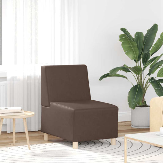 Sofa-Stuhl ohne Armlehnen Braun 55 cm Kunstleder