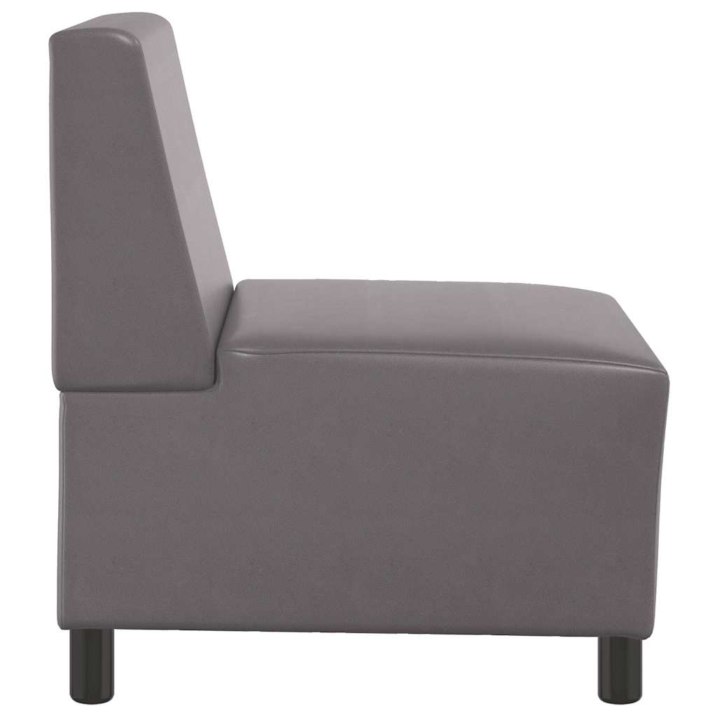 | Modulares Armfreies Sofa | Grau 55 x 74 x 82 cm Kunstleder