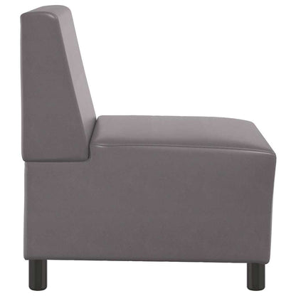 | Modulares Armfreies Sofa | Grau 55 x 74 x 82 cm Kunstleder