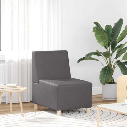 Sofa-Stuhl ohne Armlehnen Grau 55 cm Kunstleder