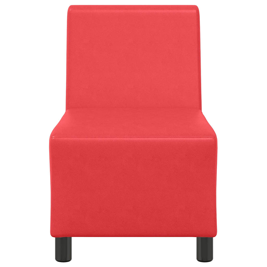 | Modulares Armfreies Sofa | Rot 55 x 74 x 82 cm Kunstleder