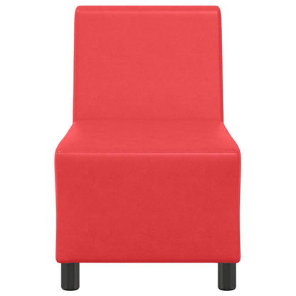 | Modulares Armfreies Sofa | Rot 55 x 74 x 82 cm Kunstleder