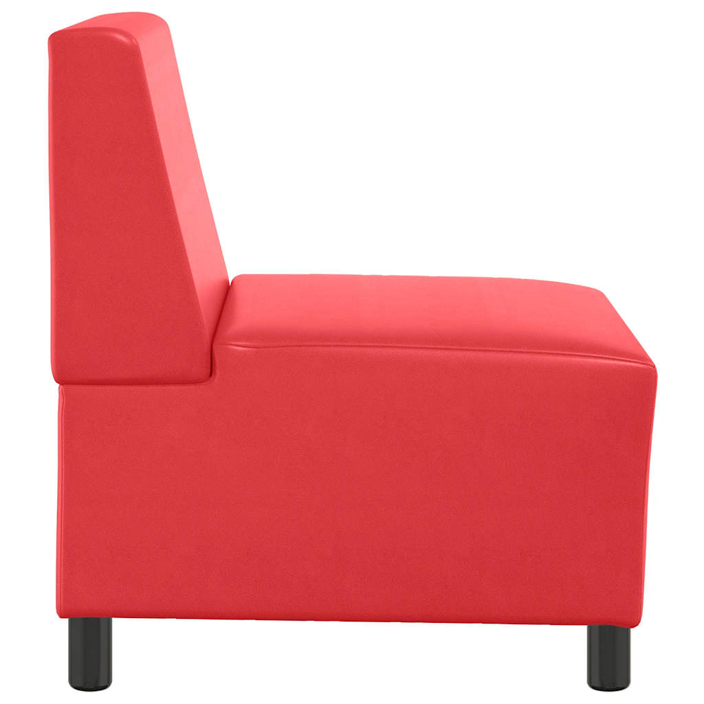 | Modulares Armfreies Sofa | Rot 55 x 74 x 82 cm Kunstleder