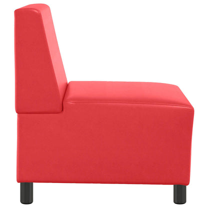 | Modulares Armfreies Sofa | Rot 55 x 74 x 82 cm Kunstleder