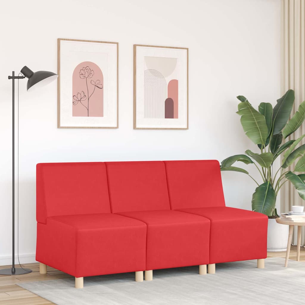 Sofa-Stuhl ohne Armlehnen Rot 55 cm Kunstleder