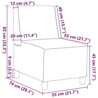 Sofa-Stuhl ohne Armlehnen Rot 55 cm Kunstleder