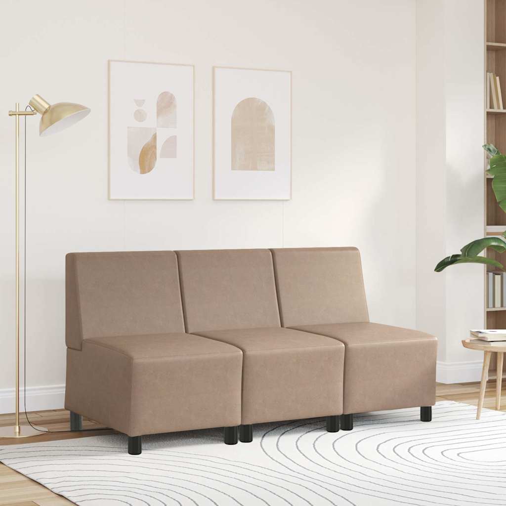 | Modulares Armfreies Sofa | Cappuccino 55 x 74 x 82 cm Kunstleder