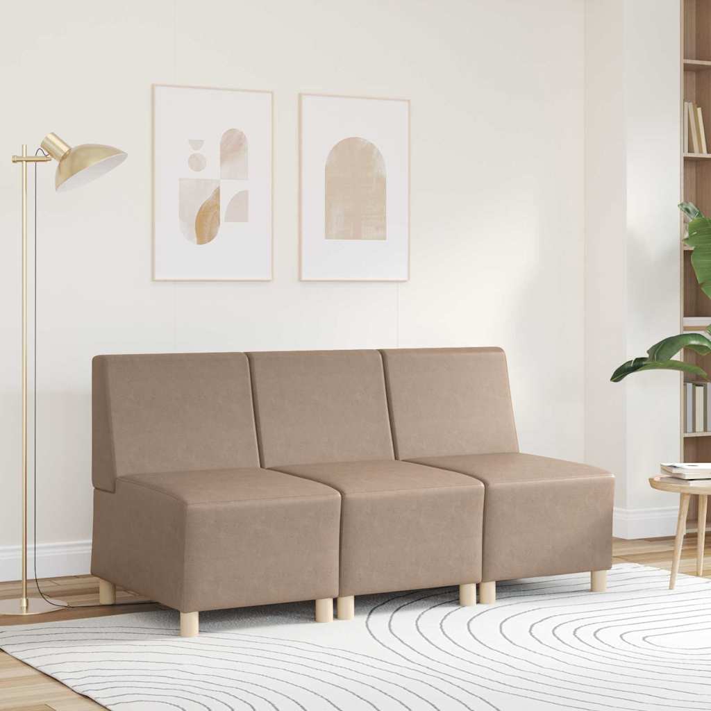 Sofa-Stuhl ohne Armlehnen Cappuccino-Braun 55 cm Kunstleder