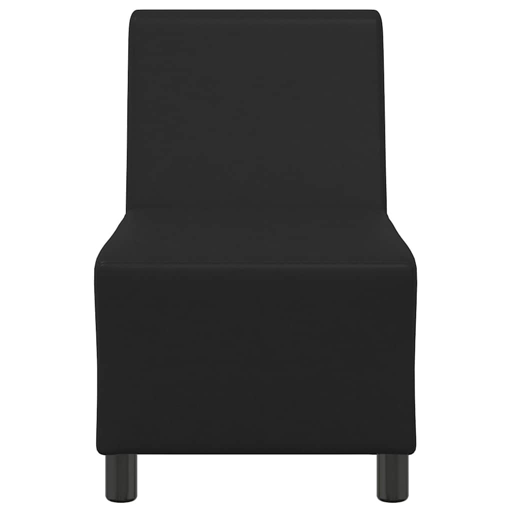 | Modulares Armfreies Sofa | Schwarz 55 x 74 x 82 cm Kunstleder