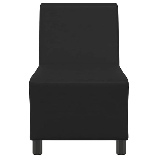 | Modulares Armfreies Sofa | Schwarz 55 x 74 x 82 cm Kunstleder