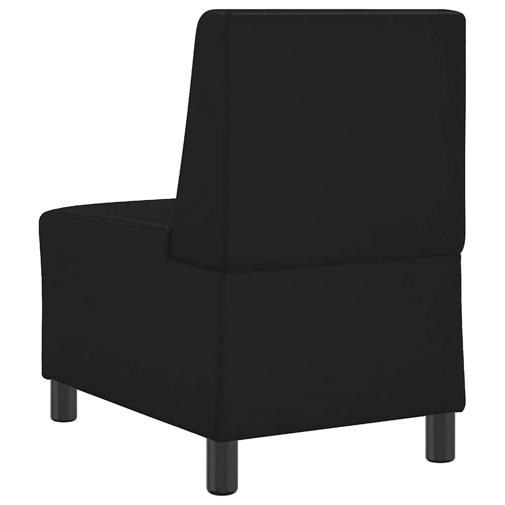 | Modulares Armfreies Sofa | Schwarz 55 x 74 x 82 cm Kunstleder