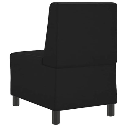 | Modulares Armfreies Sofa | Schwarz 55 x 74 x 82 cm Kunstleder