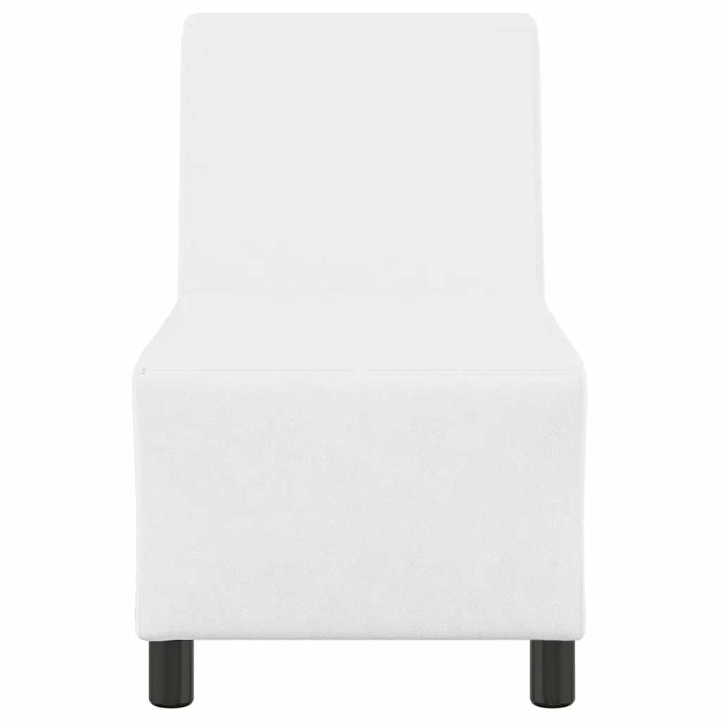 | Modulares Armfreies Sofa | Weiß 55 x 74 x 82 cm Kunstleder