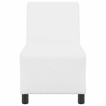| Modulares Armfreies Sofa | Weiß 55 x 74 x 82 cm Kunstleder