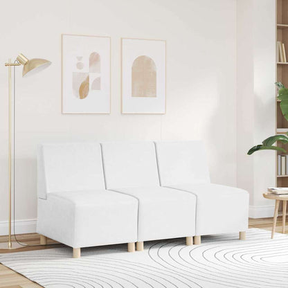 Sofa-Stuhl ohne Armlehnen Weiß 55 cm Kunstleder