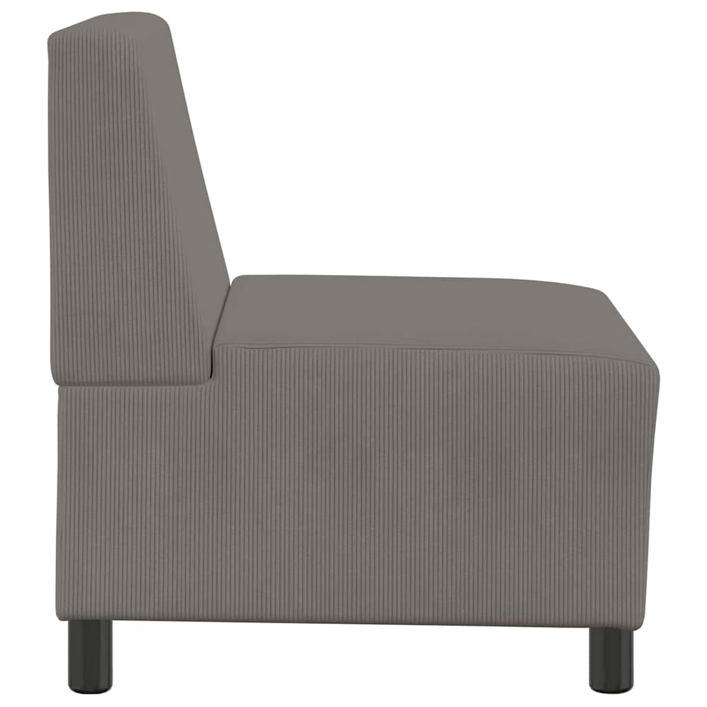 | Modulares Armfreies Sofa | Hellgrau 55 x 74 x 82 cm Cordstoff