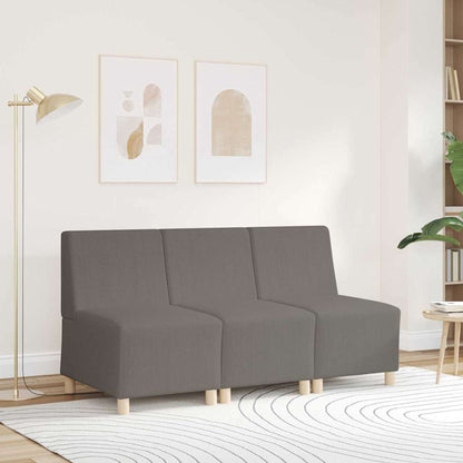 Sofa-Stuhl ohne Armlehnen Hellgrau 55 cm Cordstoff
