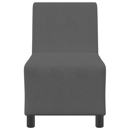 | Modulares Armfreies Sofa | Dunkelgrau 55 x 74 x 82 cm Cordstoff