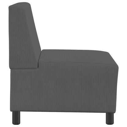 | Modulares Armfreies Sofa | Dunkelgrau 55 x 74 x 82 cm Cordstoff