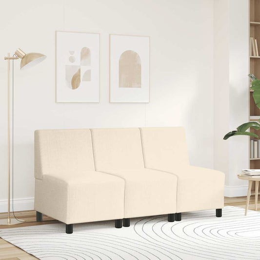 | Modulares Armfreies Sofa | Creme 55 x 74 x 82 cm Cordstoff
