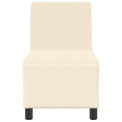 | Modulares Armfreies Sofa | Creme 55 x 74 x 82 cm Cordstoff