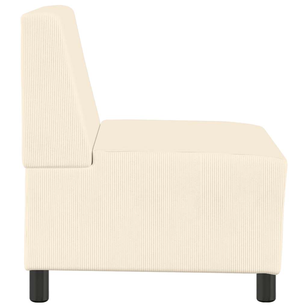 | Modulares Armfreies Sofa | Creme 55 x 74 x 82 cm Cordstoff