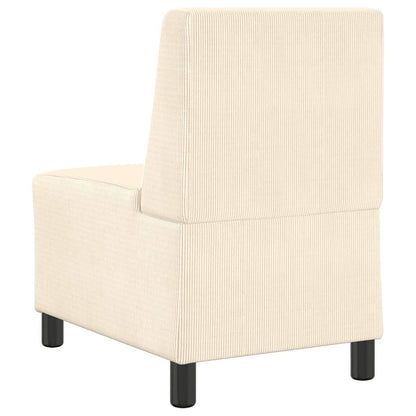 | Modulares Armfreies Sofa | Creme 55 x 74 x 82 cm Cordstoff