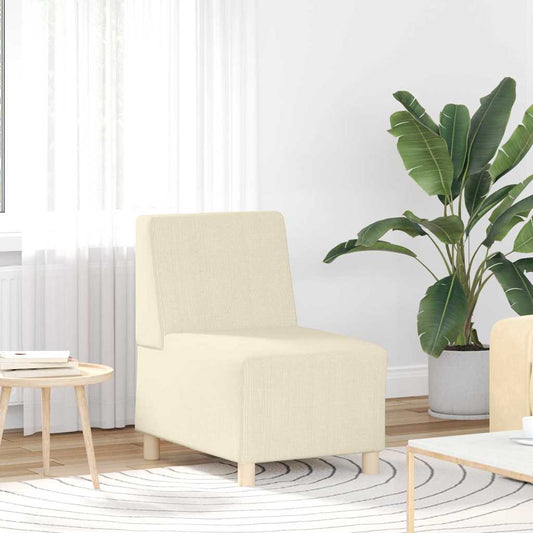 Sofa-Stuhl ohne Armlehnen Creme 55 cm Cordstoff