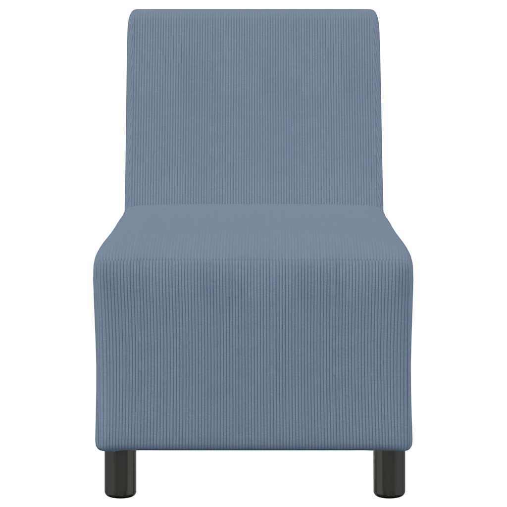 | Modulares Armfreies Sofa | Blau 55 x 74 x 82 cm Cordstoff