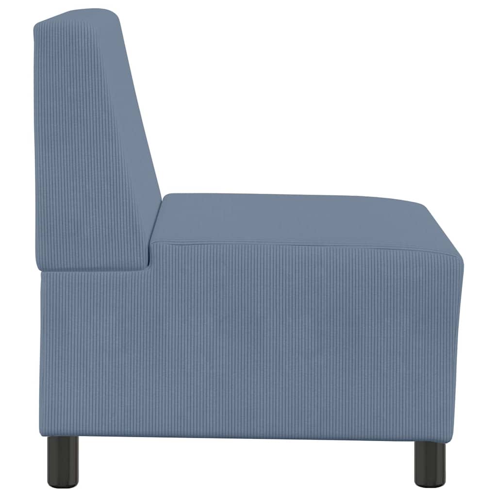 | Modulares Armfreies Sofa | Blau 55 x 74 x 82 cm Cordstoff
