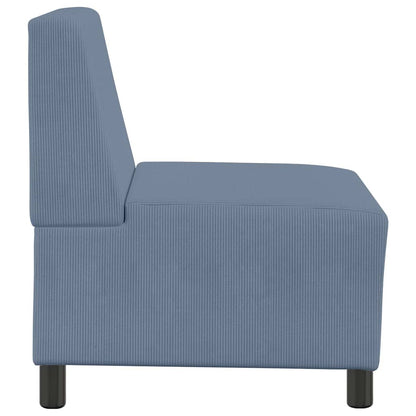 | Modulares Armfreies Sofa | Blau 55 x 74 x 82 cm Cordstoff