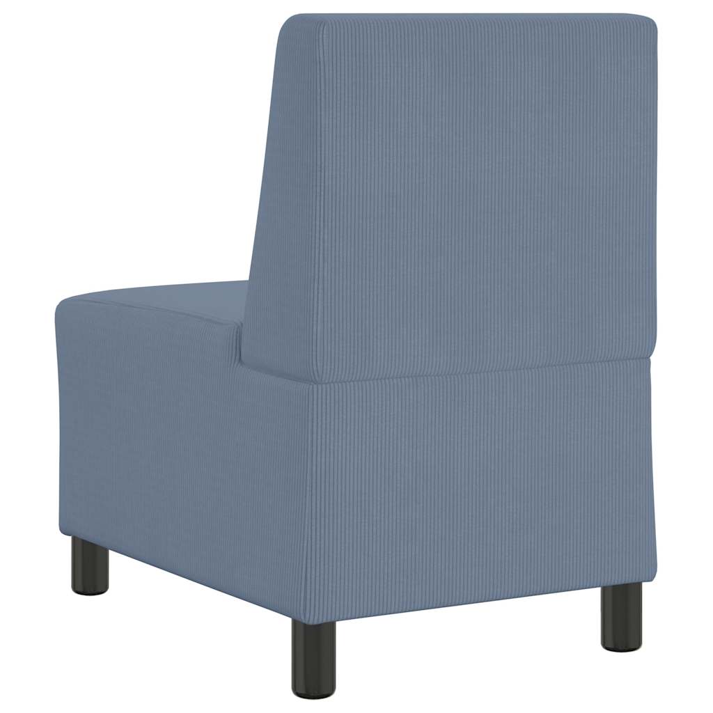 | Modulares Armfreies Sofa | Blau 55 x 74 x 82 cm Cordstoff
