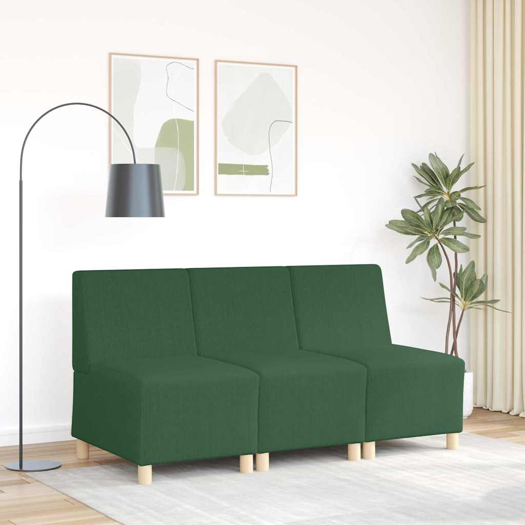 Sofa-Stuhl ohne Armlehnen Dschungelgrün 55 cm Cordstoff