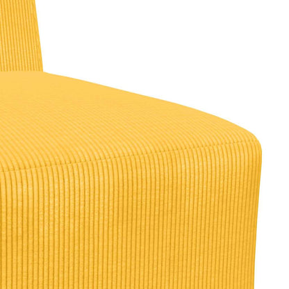 Sofa-Stuhl ohne Armlehnen Hellgelb 55 cm Cordstoff