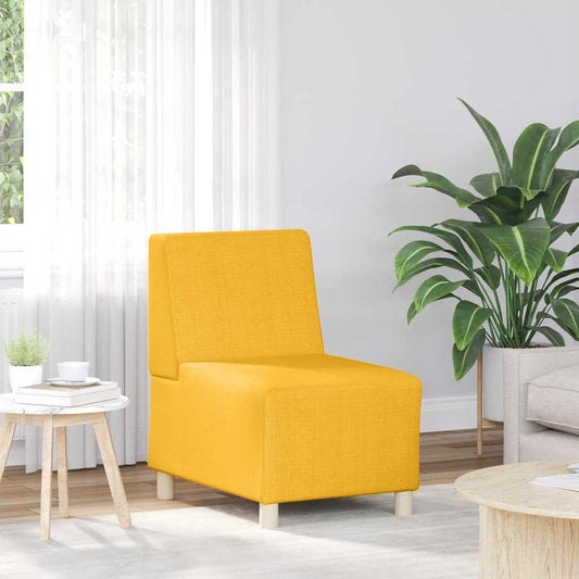 Sofa-Stuhl ohne Armlehnen Hellgelb 55 cm Cordstoff