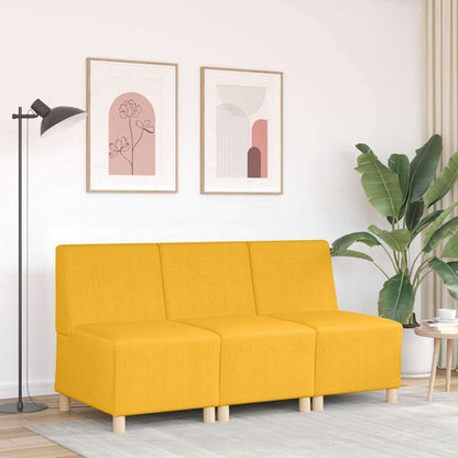 Sofa-Stuhl ohne Armlehnen Hellgelb 55 cm Cordstoff