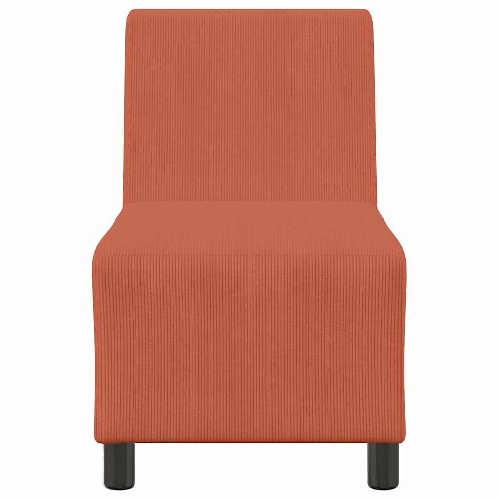 | Modulares Armfreies Sofa | Orange 55 x 74 x 82 cm Cordstoff