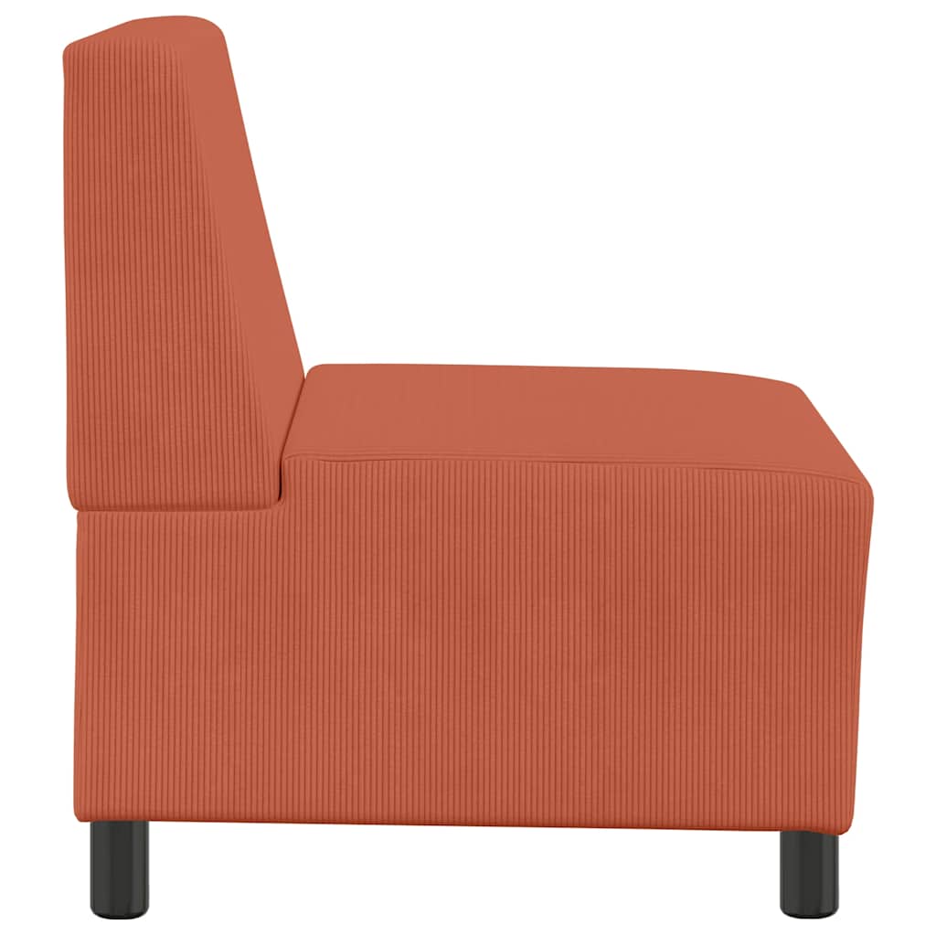 | Modulares Armfreies Sofa | Orange 55 x 74 x 82 cm Cordstoff