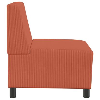 | Modulares Armfreies Sofa | Orange 55 x 74 x 82 cm Cordstoff