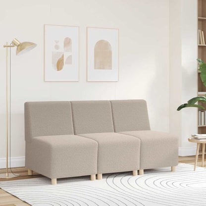 Sofa-Stuhl ohne Armlehnen Hellgrau 55 cm Stoff in Lammwolloptik