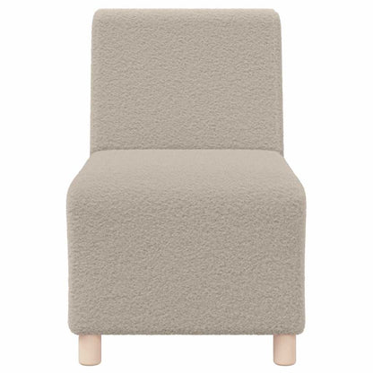 Sofa-Stuhl ohne Armlehnen Hellgrau 55 cm Stoff in Lammwolloptik