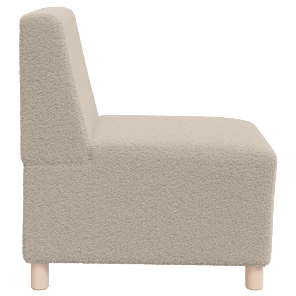 Sofa-Stuhl ohne Armlehnen Hellgrau 55 cm Stoff in Lammwolloptik