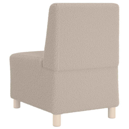 Sofa-Stuhl ohne Armlehnen Hellgrau 55 cm Stoff in Lammwolloptik