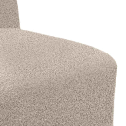 Sofa-Stuhl ohne Armlehnen Hellgrau 55 cm Stoff in Lammwolloptik