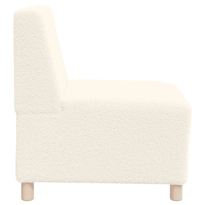 Sofa-Stuhl ohne Armlehnen Creme 55 cm Stoff in Lammwolloptik
