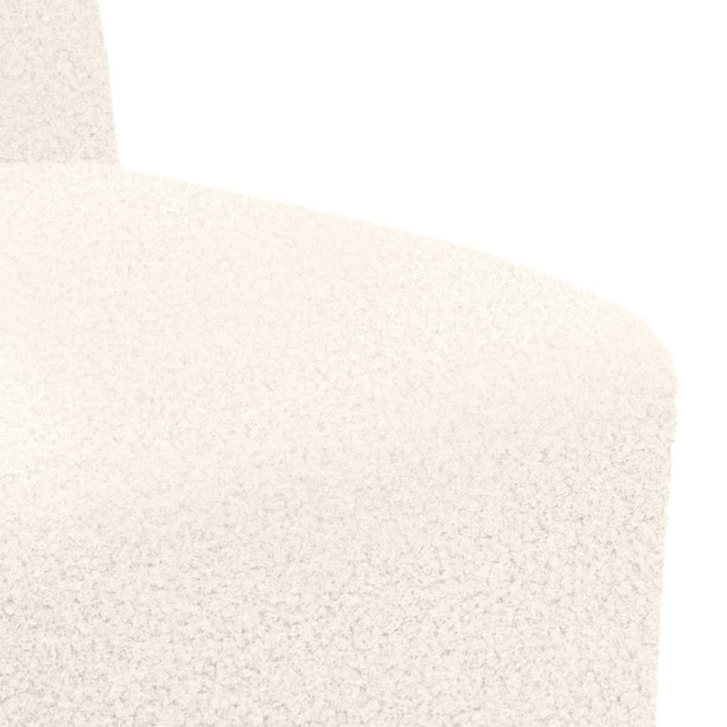 Sofa-Stuhl ohne Armlehnen Creme 55 cm Stoff in Lammwolloptik